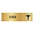 Goud aluminium deurbordje Sink