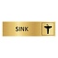 Goud aluminium deurbordje Sink 165 x 45 mm - per 1 stuk