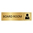 Goud aluminium deurbordje Board room 165 x 45 mm - per 1 stuk