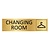 Goud aluminium deurbordje Changing room