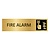 Goud aluminium deurbordje fire alarm