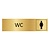 Goud aluminium deurbordje dames WC
