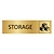 CombiCraft Goud aluminium deurbordje Storage