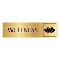 Goud aluminium deurbordje Wellness