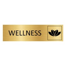 Goud aluminium deurbordje Wellness