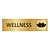 Goud aluminium deurbordje Wellness