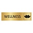 Goud aluminium deurbordje Wellness 165 x 45 mm - per 1 stuk