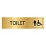 Goud aluminium deurbordje heren toilet 165 x 45 mm - per 1 stuk