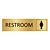 Goud aluminium deurbordje Restroom vrouwen