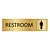 Goud aluminium deurbordje Restroom mannen