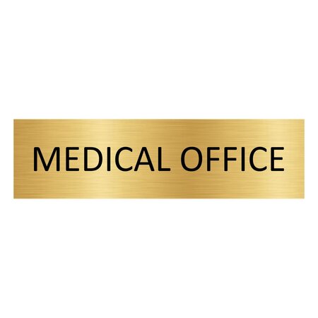 Goud aluminium deurbordje Medical office 165 x 45 mm - per 1 stuk