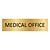 Goud aluminium deurbordje Medical office