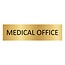 Goud aluminium deurbordje Medical office 165 x 45 mm - per 1 stuk