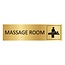 Goud aluminium deurbordje Massage room 165 x 45 mm - per 1 stuk