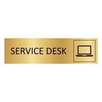 Goud aluminium deurbordje Service desk