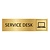 Goud aluminium deurbordje Service desk