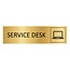 Goud aluminium deurbordje Service desk 165 x 45 mm - per 1 stuk