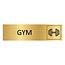 Goud aluminium deurbordje Gym 165 x 45 mm - per 1 stuk