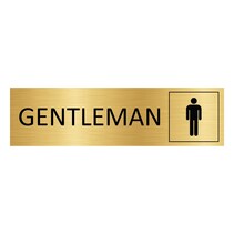 Goud aluminium deurbordje Gentleman