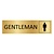 Goud aluminium deurbordje Gentleman