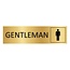 Goud aluminium deurbordje Gentleman 165 x 45 mm - per 1 stuk