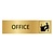Goud aluminium deurbordje Office