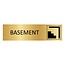 Goud aluminium deurbordje Basement 165 x 45 mm - per 1 stuk