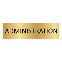 Goud aluminium deurbordje Administration
