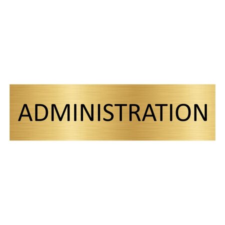 Goud aluminium deurbordje Administration 165 x 45 mm - per 1 stuk
