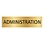 Goud aluminium deurbordje Administration
