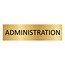 Goud aluminium deurbordje Administration 165 x 45 mm - per 1 stuk