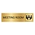 Goud aluminium deurbordje Meeting room