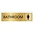 Goud aluminium deurbordje Bathroom vrouwen