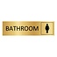 Goud aluminium deurbordje Bathroom vrouwen 165 x 45 mm - per 1 stuk