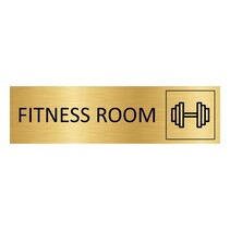 Goud aluminium deurbordje Fitness room
