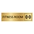 CombiCraft Goud aluminium deurbordje Fitness room