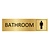 Goud aluminium deurbordje Bathroom mannen