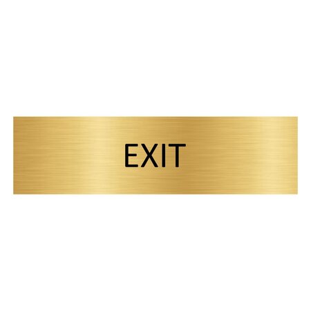 Goud aluminium deurbordje Exit 165 x 45 mm - per 1 stuk