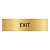 Goud aluminium deurbordje Exit