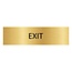 Goud aluminium deurbordje Exit 165 x 45 mm - per 1 stuk