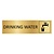 Goud aluminium deurbordje Drinking water