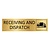 Goud aluminium deurbordje Receiving and dispatch