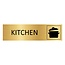 Goud aluminium deurbordje Kitchen 165 x 45 mm - per 1 stuk