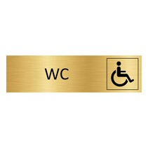 Goud aluminium deurbordje toegankelijk WC