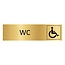 Goud aluminium deurbordje Toegankelijke WC 165 x 45 mm - per 1 stuk
