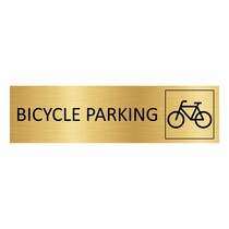 Goud aluminium deurbordje Bicycle parking