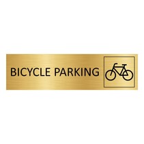 Goud aluminium deurbordje Bicycle parking