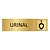 Goud aluminium deurbordje Urinal