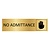Goud aluminium deurbordje No admittance