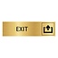 Goud aluminium deurbordje Exit 165 x 45 mm - per 1 stuk